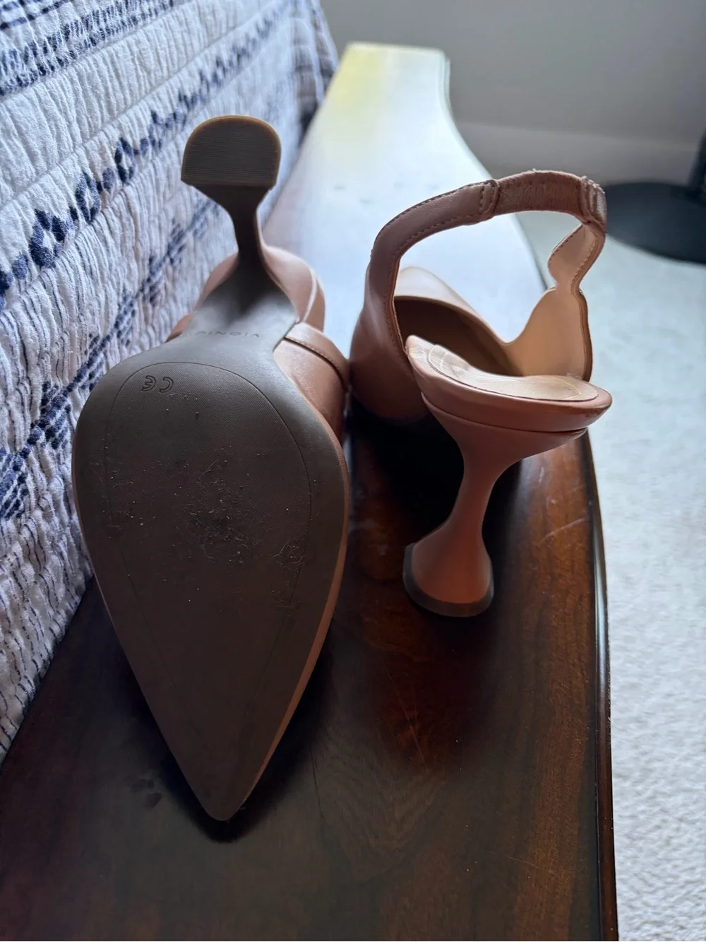 Vionic Blush Tan Slingback Pointed-Toe Heels